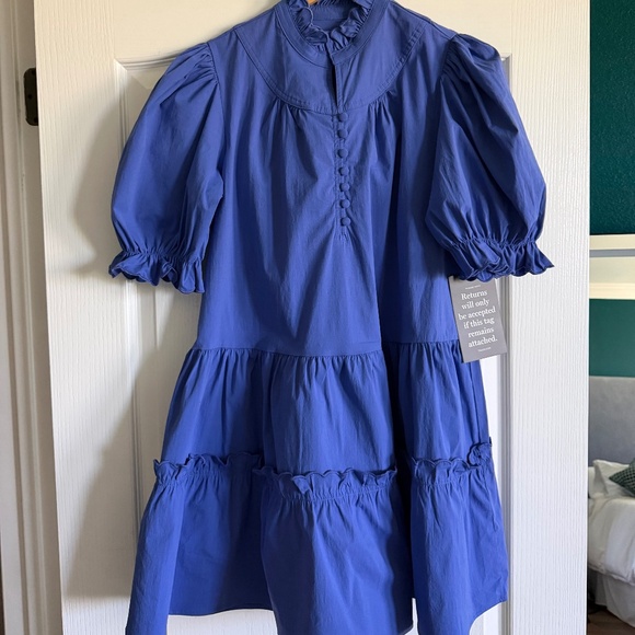 Pomander Place Azure Blue Selena Mini Dress NWT Size M - Picture 2 of 4